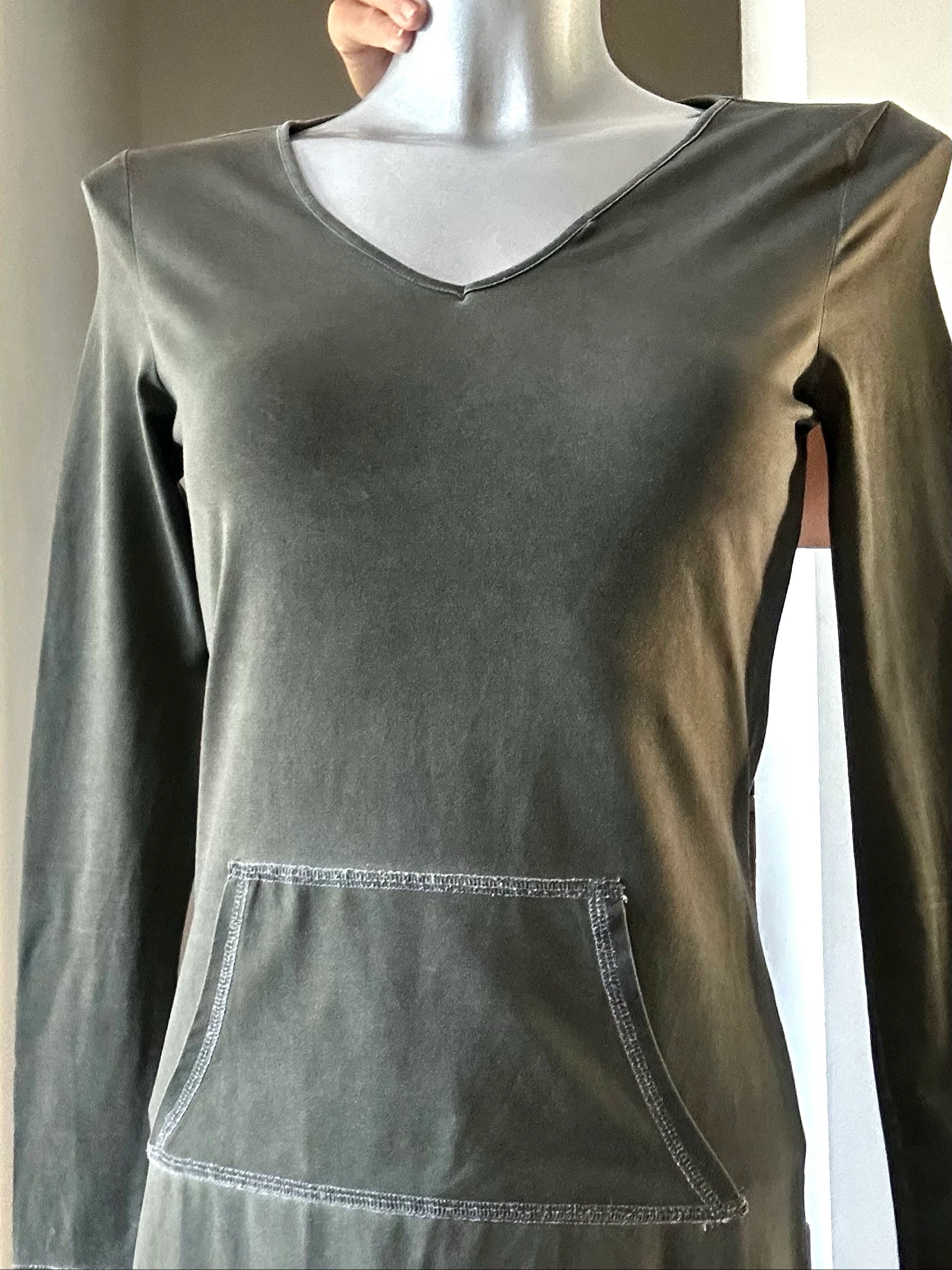 Khaki HBT Collection sport chic stretch dress – Size XS/S – Very good condition – photo 3